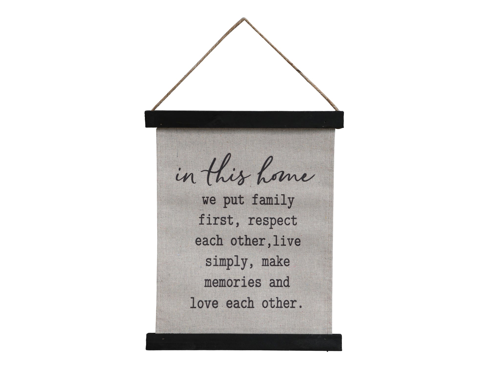 Chic Antique Leinwand "Family Rules"