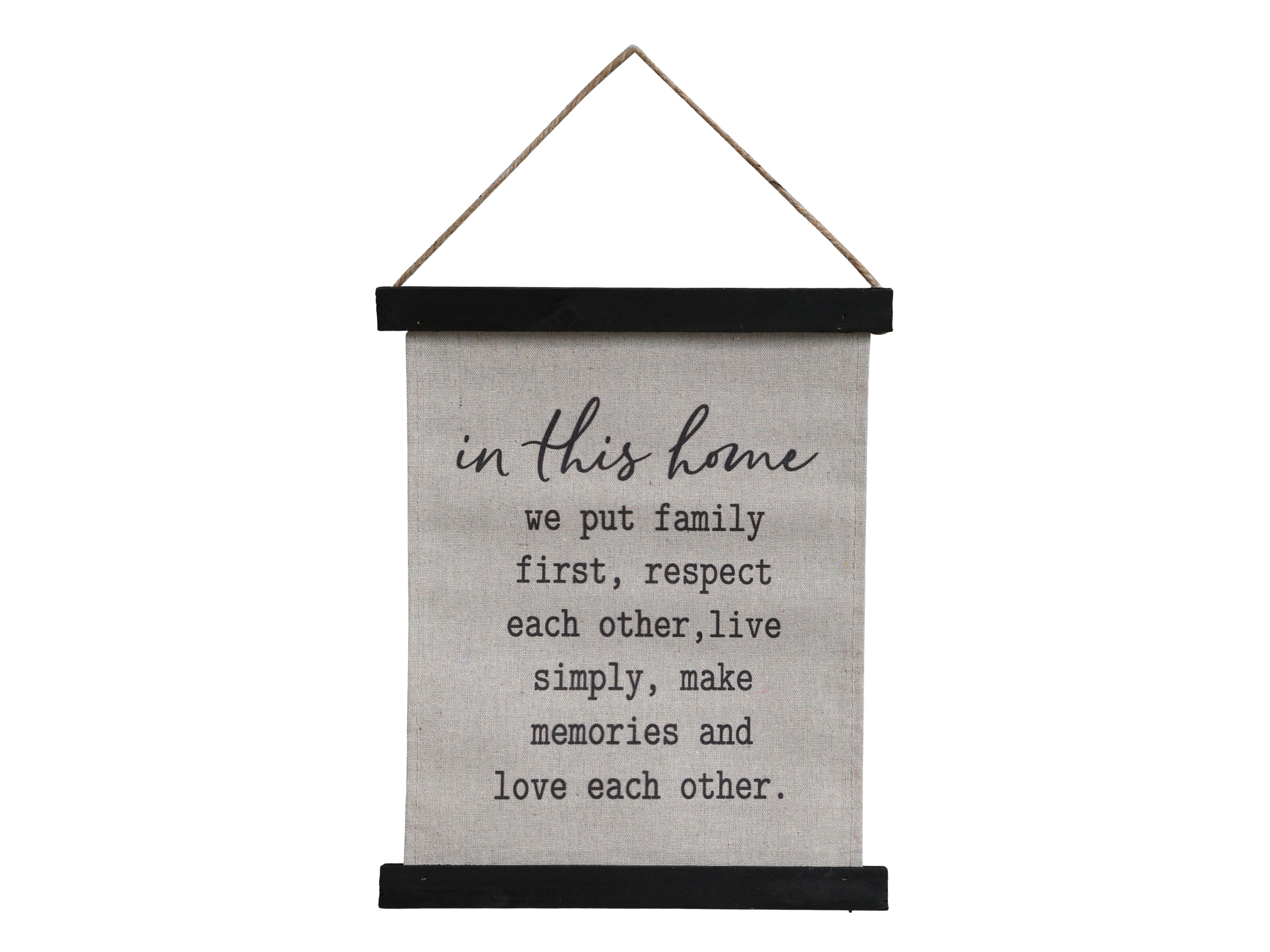 Chic Antique Leinwand "Family Rules"