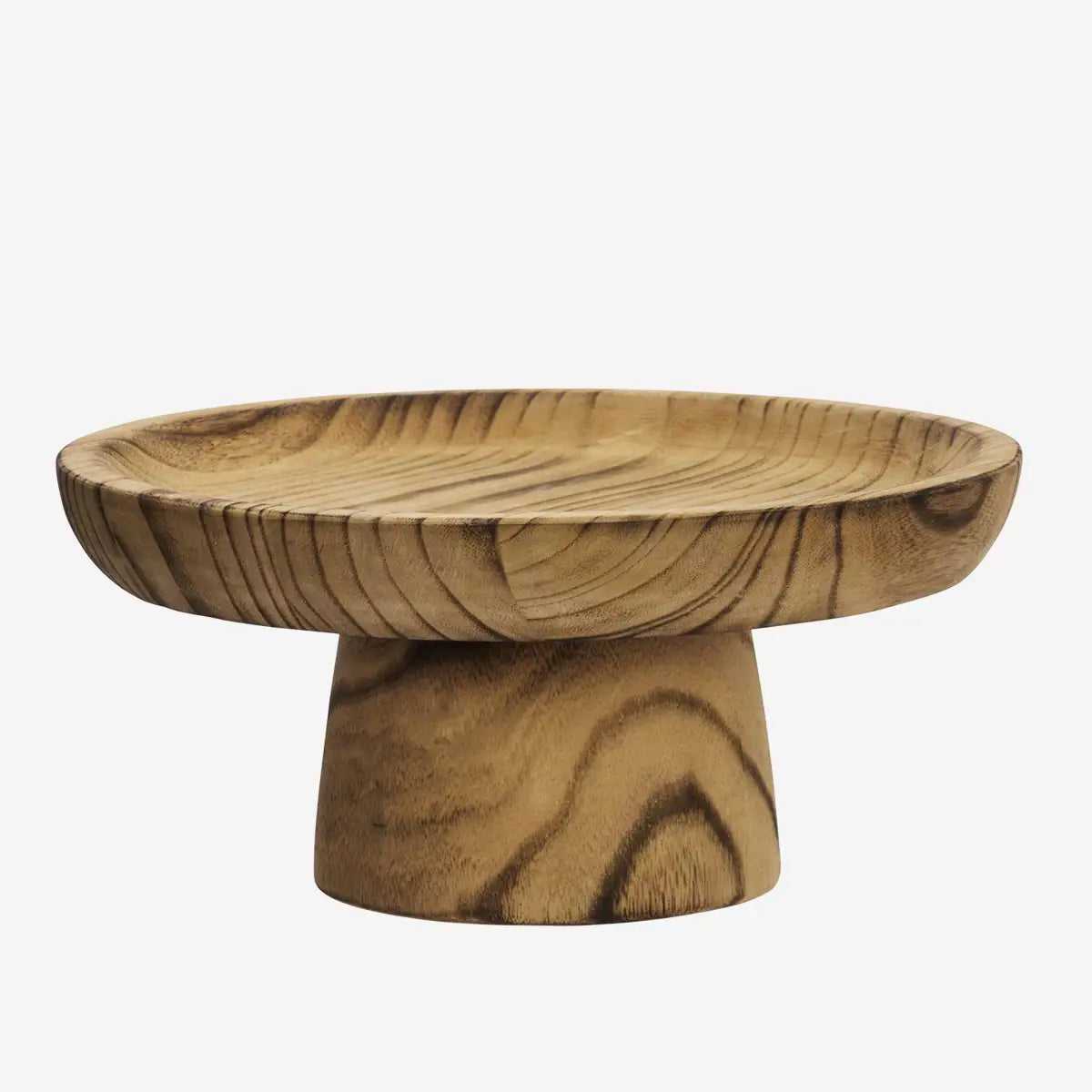 Madam Stoltz Holz Pedestal Tablett mit Sockel 30cm