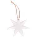 Xmas Hänger Ivory, Stern, weiß, Porzellan