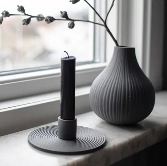 Storefactory Ekeryd - dunkelgrau, Kerzenhalter aus Keramik