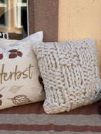 Kissenhülle Grobstrick