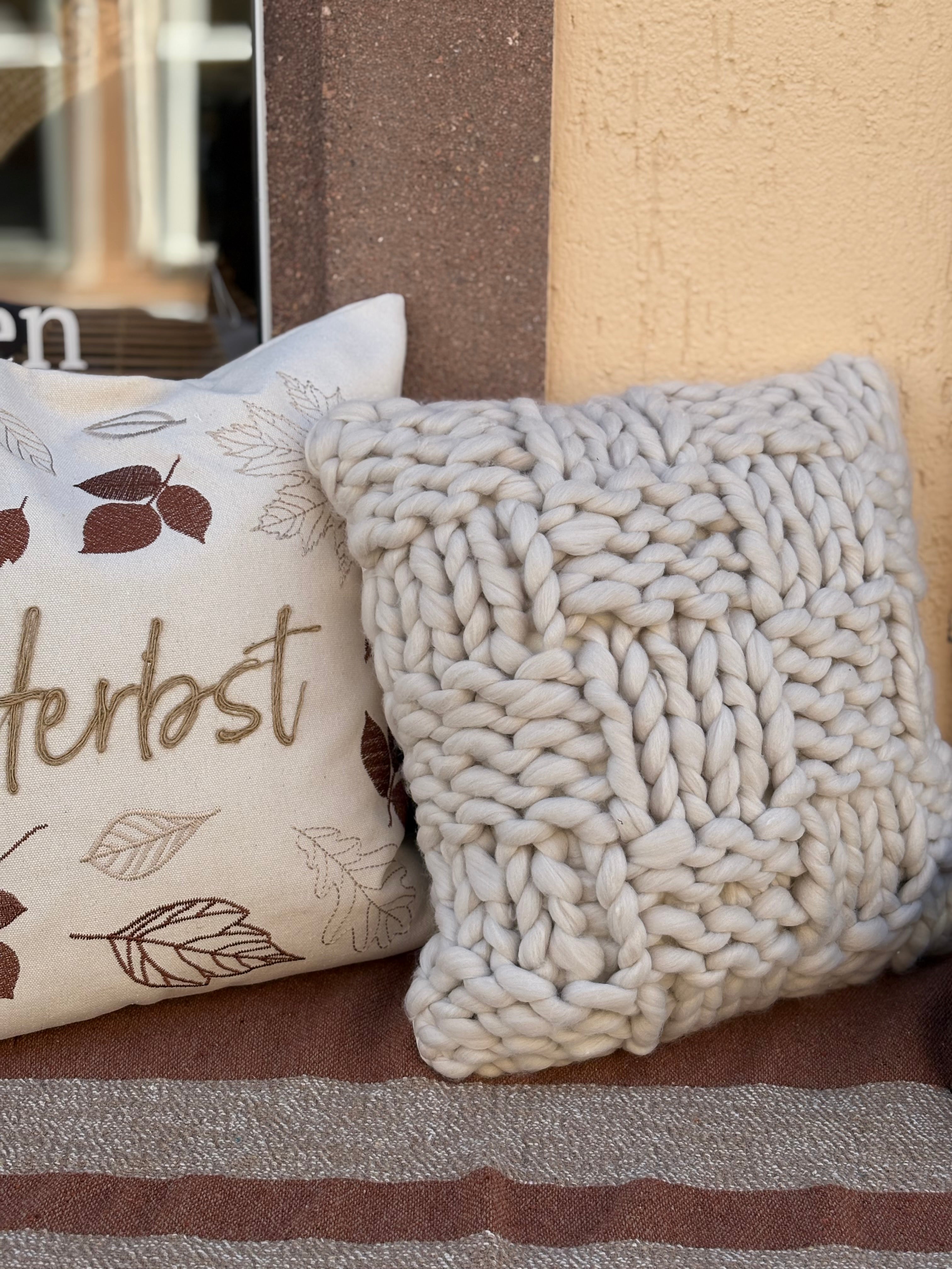 Kissenhülle Grobstrick