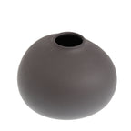 Storefactory Vase Källa, dunkelgrau, Keramik, groß, niedrig
