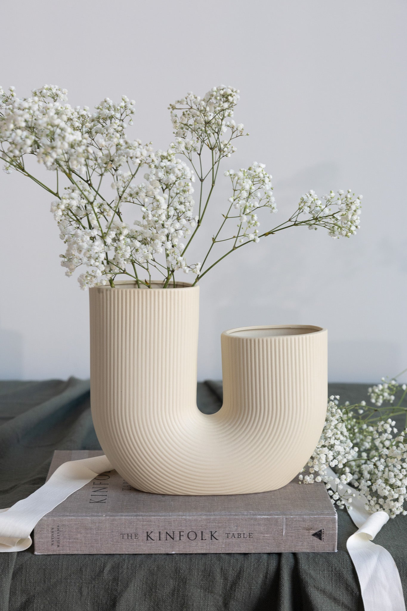 Storefactory Vase Stråvalla beige, Keramik