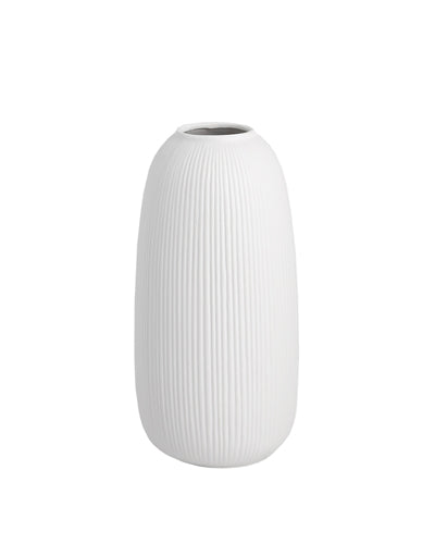 Storefactory Vase "Aby", weiß, aus Keramik, 12 x 12 x 25 cm