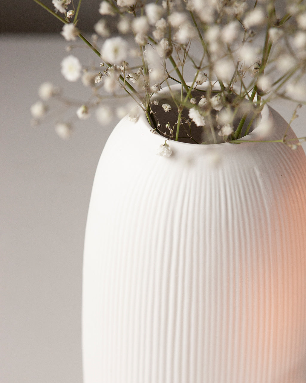 Storefactory Vase "Aby", weiß, aus Keramik, 12 x 12 x 25 cm
