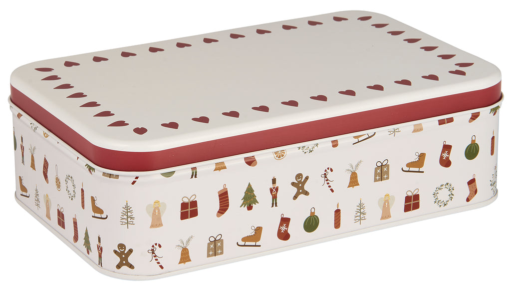 Ib Laursen Konfektdose mit Weihnachtsmotiven My Nostalgic Christmas -  flach viereckig