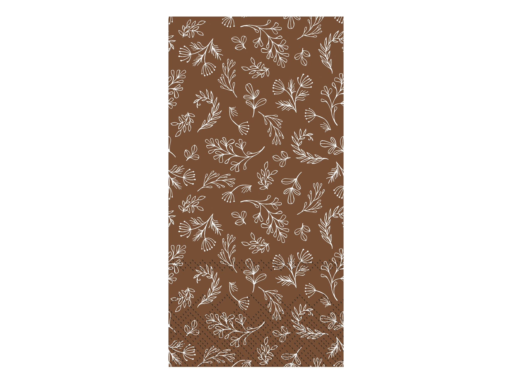 Chic Antique Serviette mit Blätter, L20/B10 cm walnuss