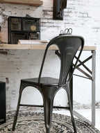 Chic Antique "Factory" Stuhl antique kohle