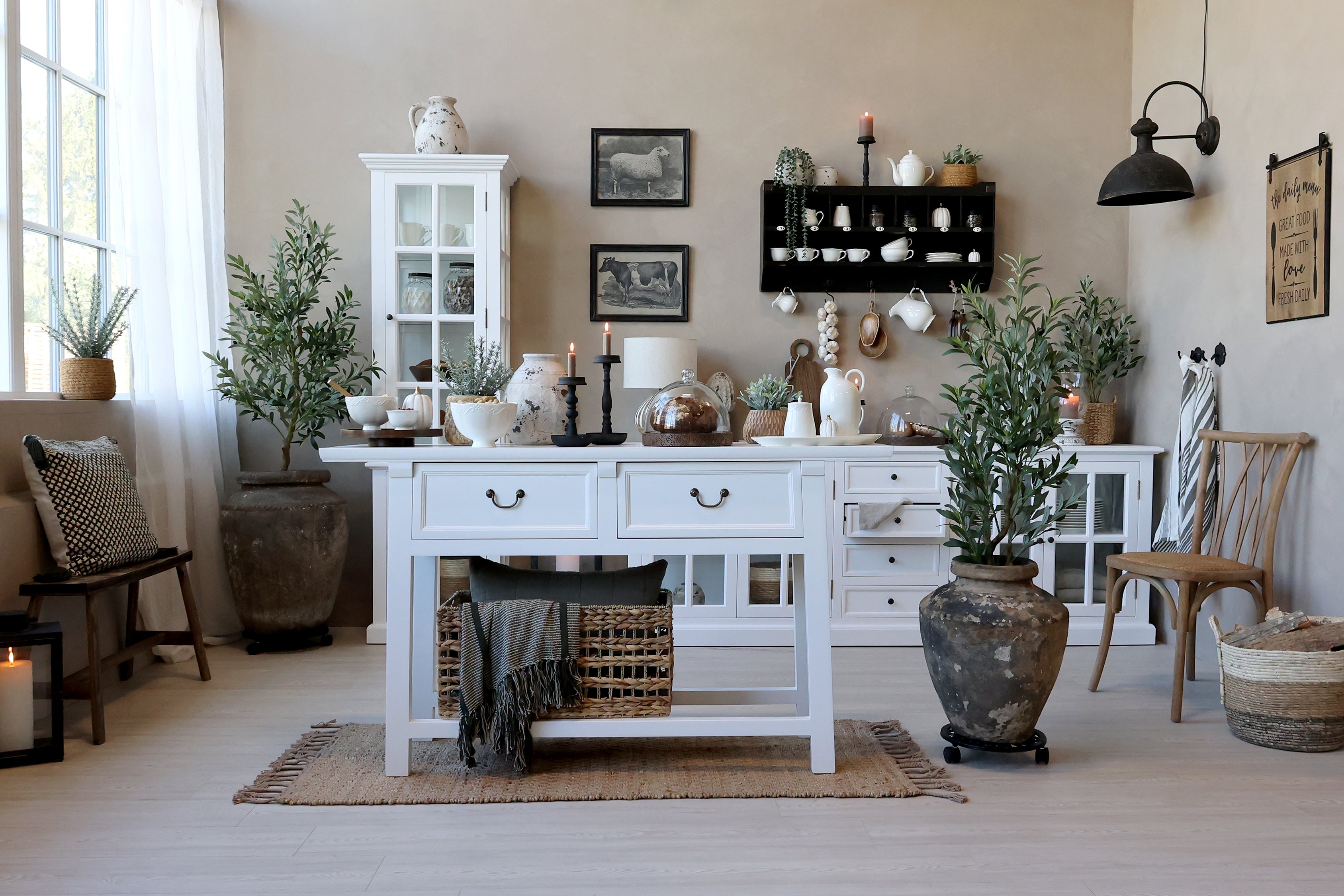 Chic Antique Bank aus Tanoak-Holz