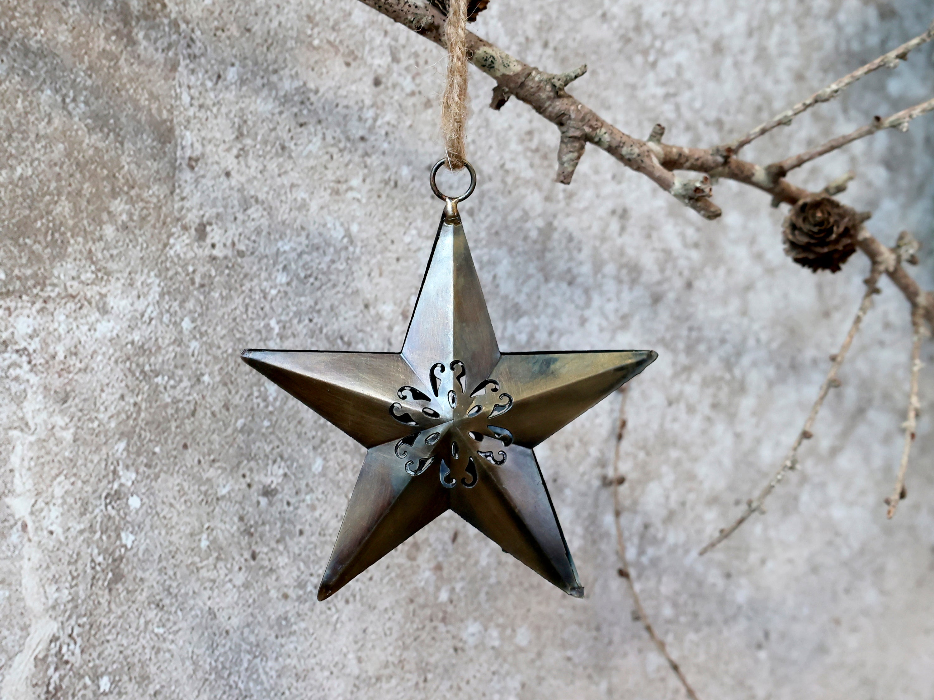 Chic Antique Stern messing - antique brass