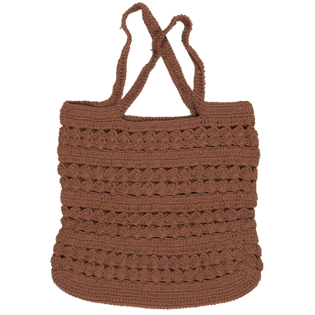 Ib Laursen gehäkelte Tasche braun