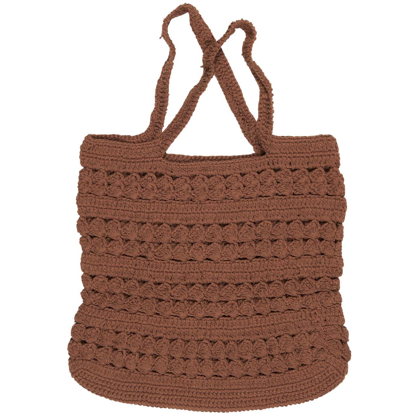 Ib Laursen gehäkelte Tasche braun