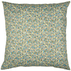 Ib Laursen Kissenbezug türkis mit weißen und gelben Blumen 60x60cm