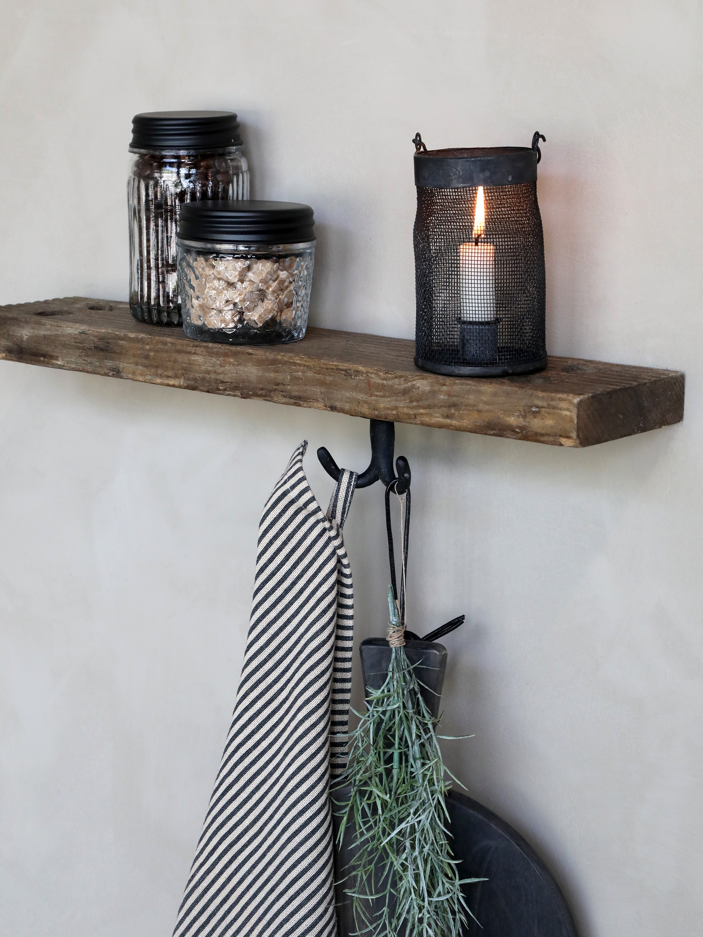 Chic Antique Haken mit 2 Haken schwarz