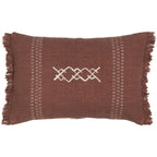Ib Laursen Kissenhülle Sari rostrot handbestickt 60x40cm
