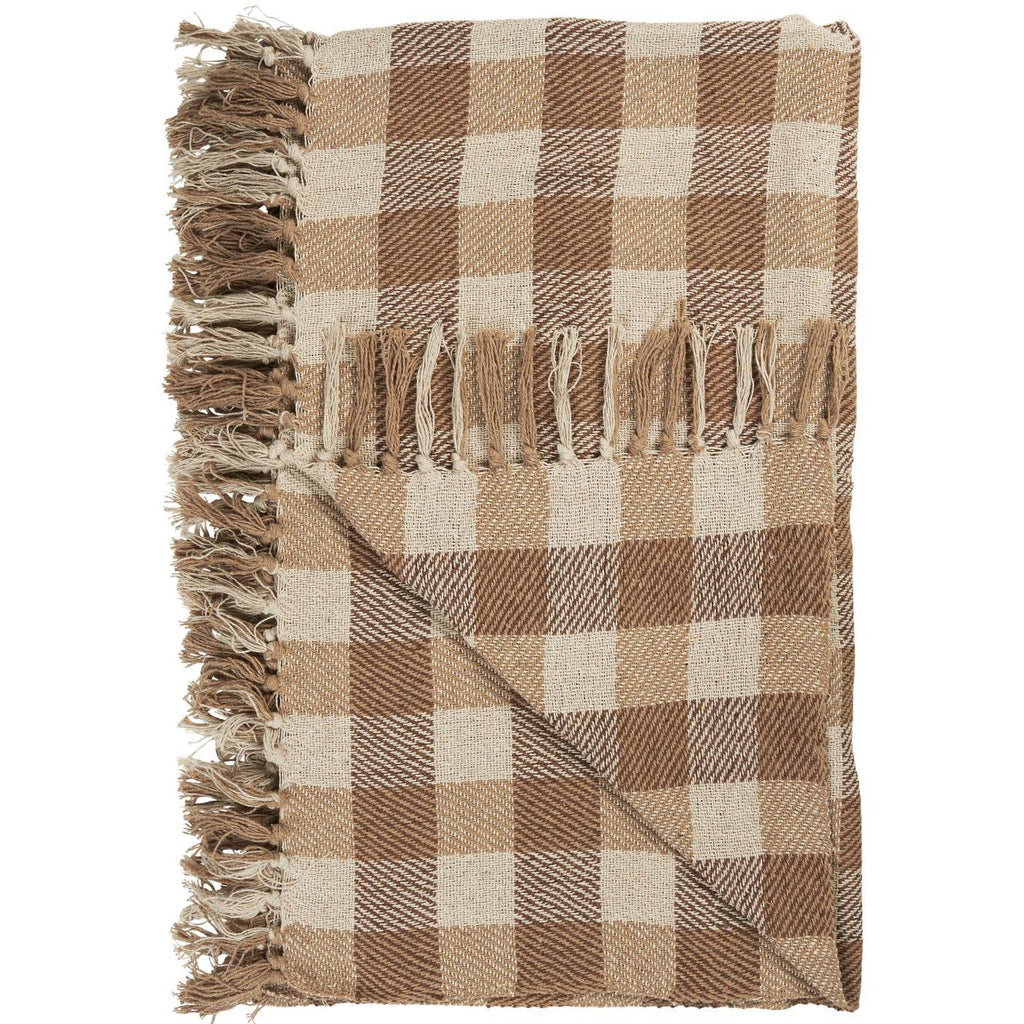 Ib Laursen Plaid natur/beige/braune Karos