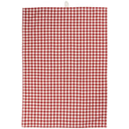 Ib Laursen Geschirrtuch „Martha“ – Rost mit kleinen naturfarbenen Karos, 50 × 70 cm