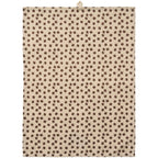 Ib Laursen „Birk“ Geschirrtuch, Natur mit braunen Blatt-Motiv (50 × 70 cm) |