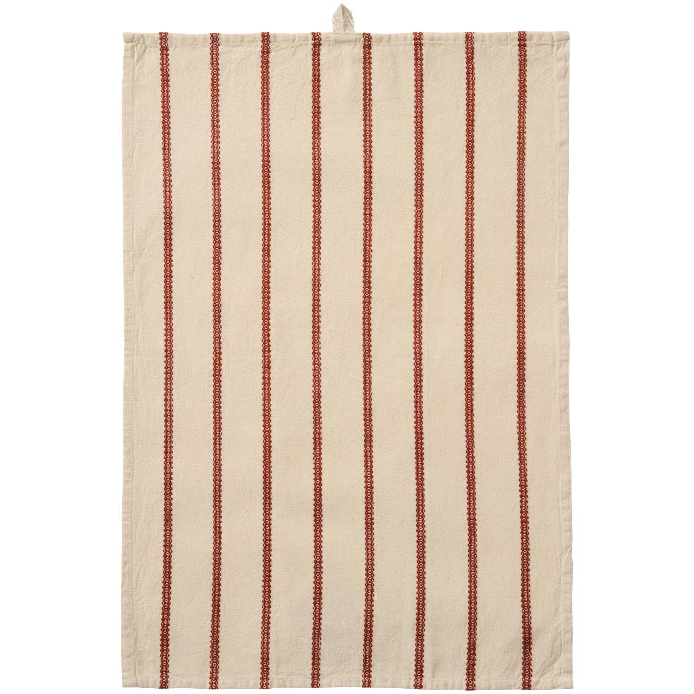 Ib Laursen Geschirrtuch „Rebecca“, Natur mit Rostfarbtönen (50 × 70 cm)