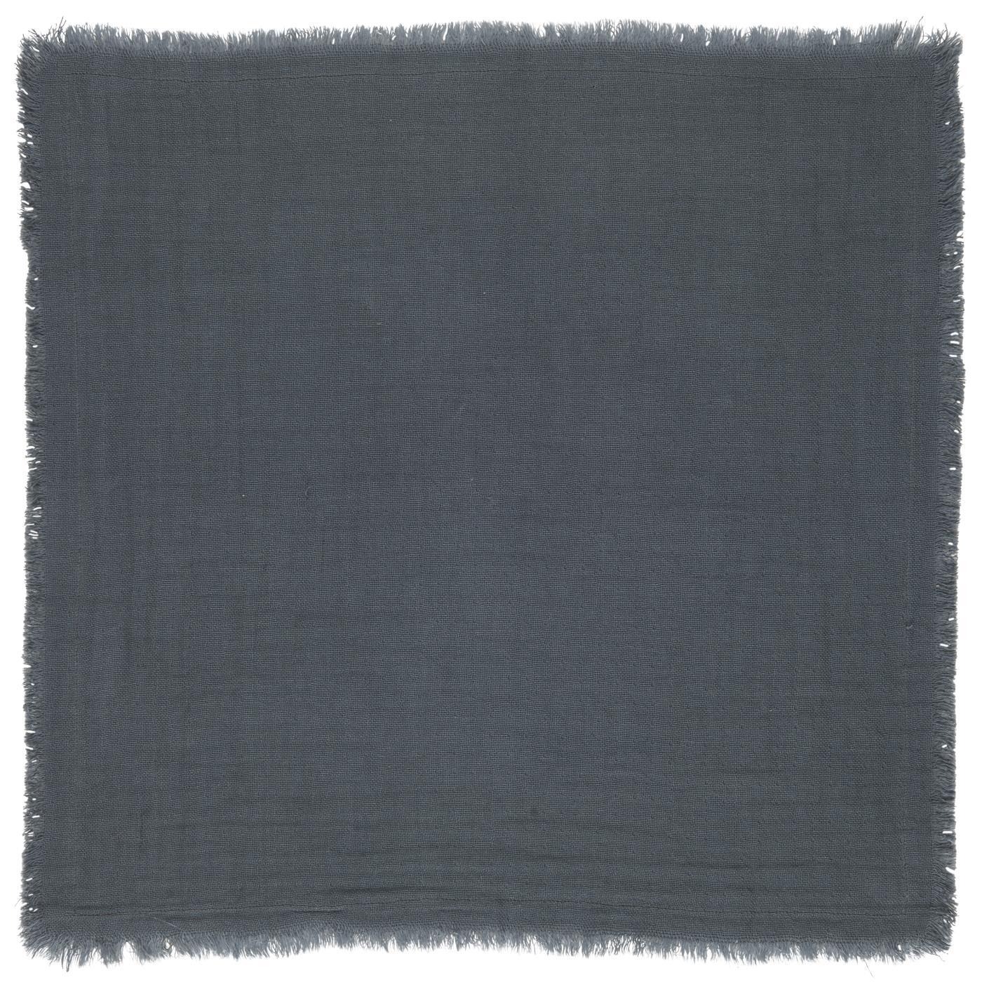 Ib Laursen Stoffserviette doppelt gewebt, historical blue/ dunkelblau
