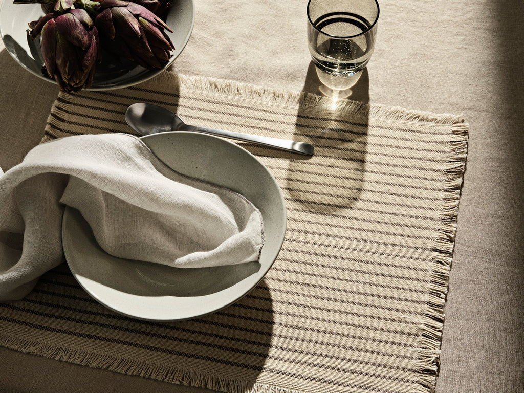 Broste Copenhagen Serviette Gracie hellgrau "High Rise", 100% Leinen