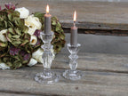 Chic Antique Kerzenständer durchsichtig, Spitzenkante