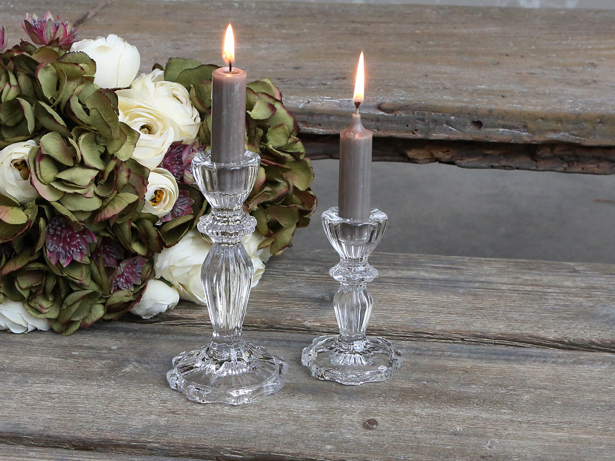 Chic Antique Kerzenständer durchsichtig, Spitzenkante