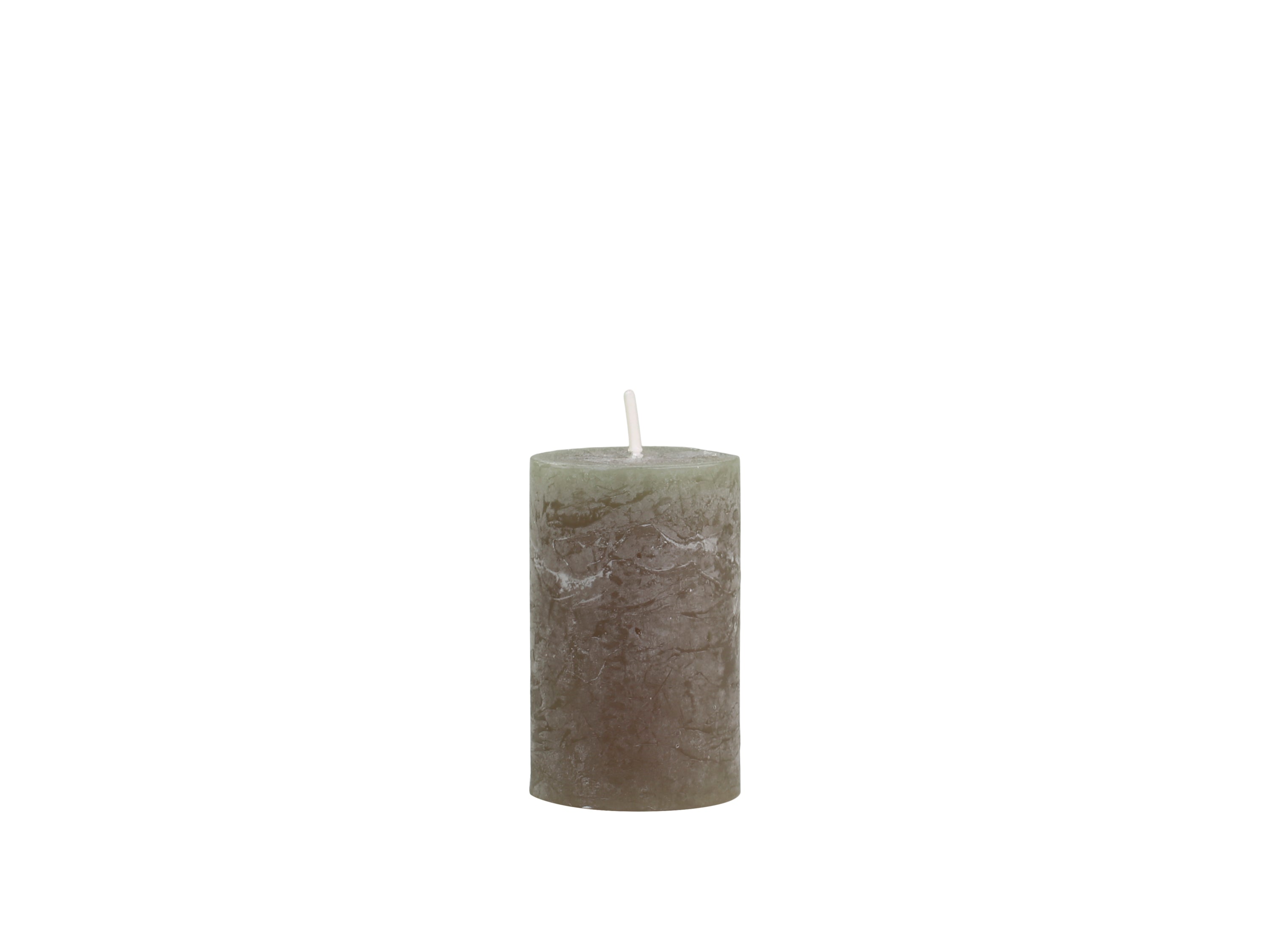 Chic Antique Macon Stumpenkerze olive, H8/D5 rustikal