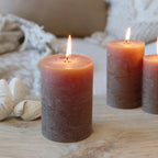 Chic Antique Macon Walnuss Stumpenkerze, H10/D7