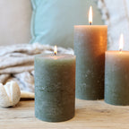 Chic Antique Macon Olive Stumpenkerze, H10/D7