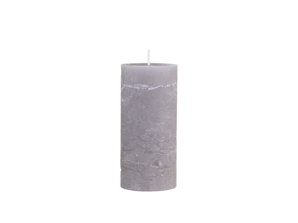 Chic Antique Macon Stumpenkerze grau, H15/D7cm