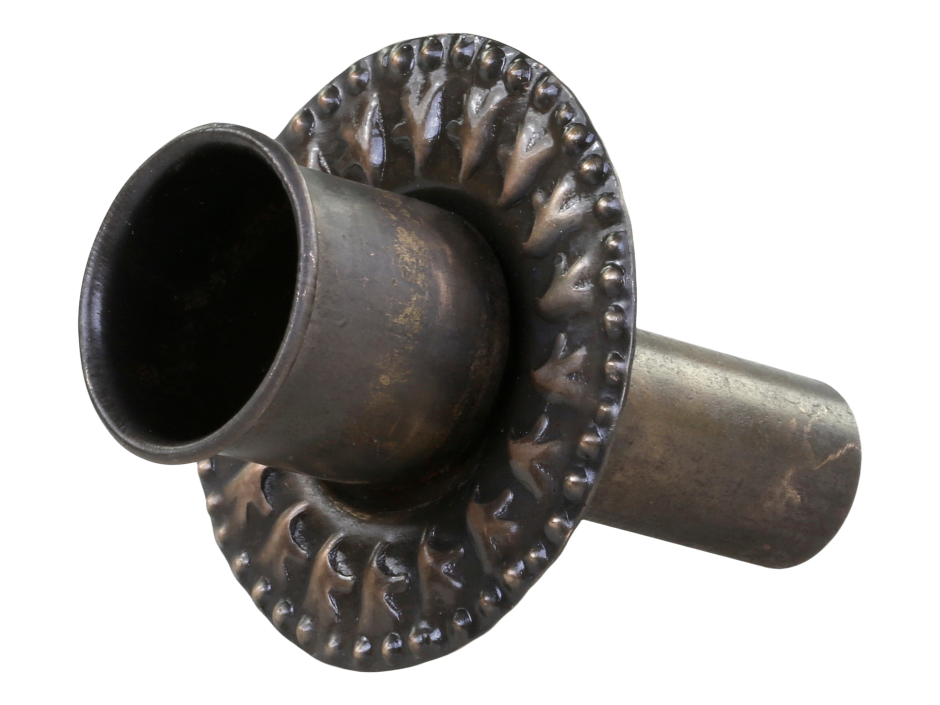 Chic Antique Kerzenhalter mit Dekor - Kerzenaufsatz, messing