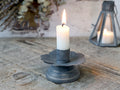 Chic Antique Kerzenhalter Zink klein, H4/L/11/W7, mit Blätter