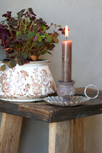 Chic Antique Kammerleuchter, antik mokka