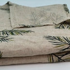 Tischdecke Tannenzweige, 140x250cm Leinen/Baumwolle