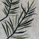 Tischdecke Tannenzweige, 140x250cm Leinen/Baumwolle