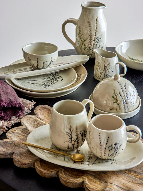 Bloomingville Bea Teller, Natur, Steingut Ø22 cm