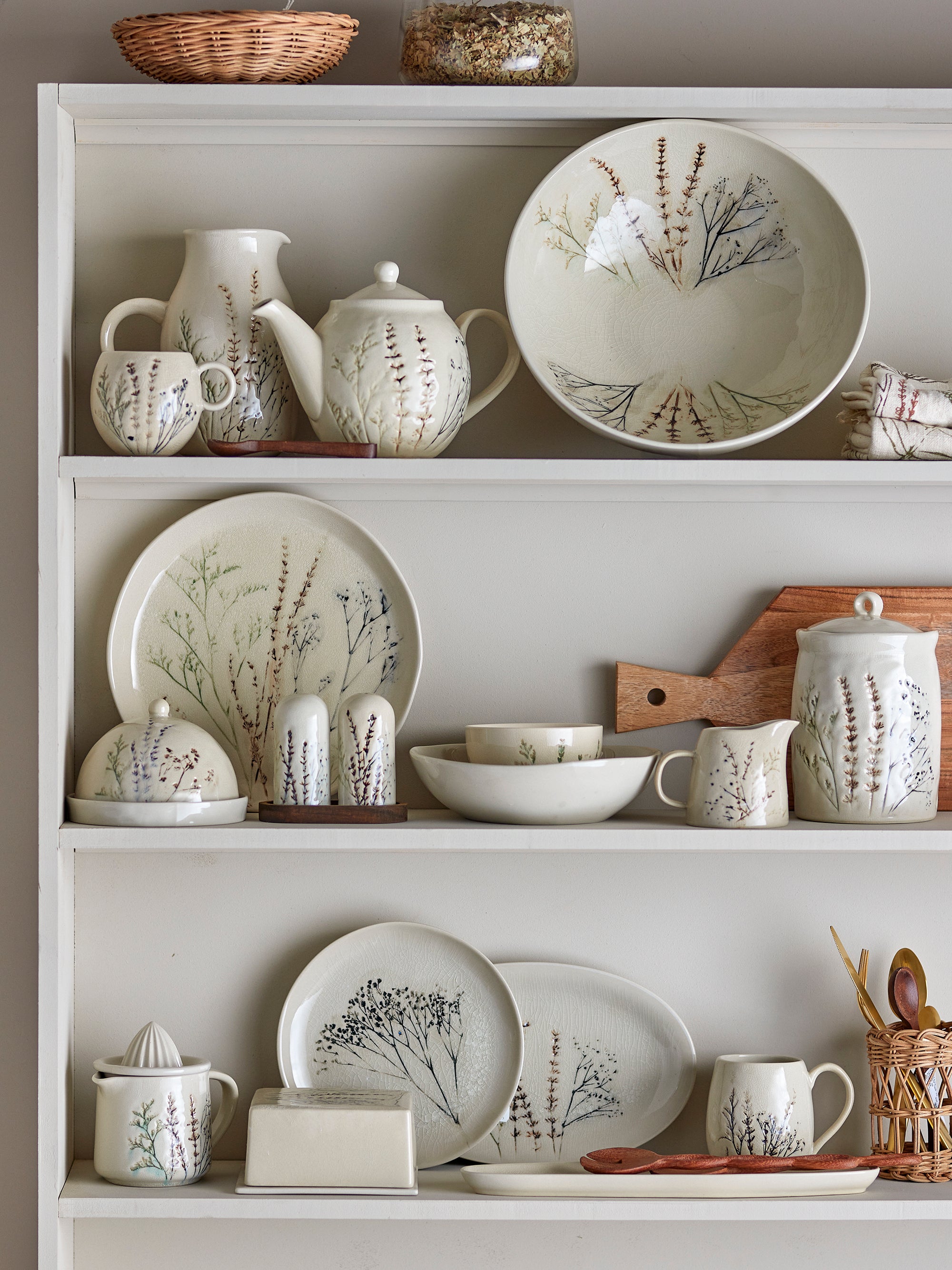 Bloomingville Bea Teller, Natur, Steingut Ø22 cm