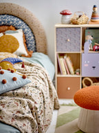 Bloomingville Plaid - Filipa Decke, Gelb, aus recycelter Baumwolle