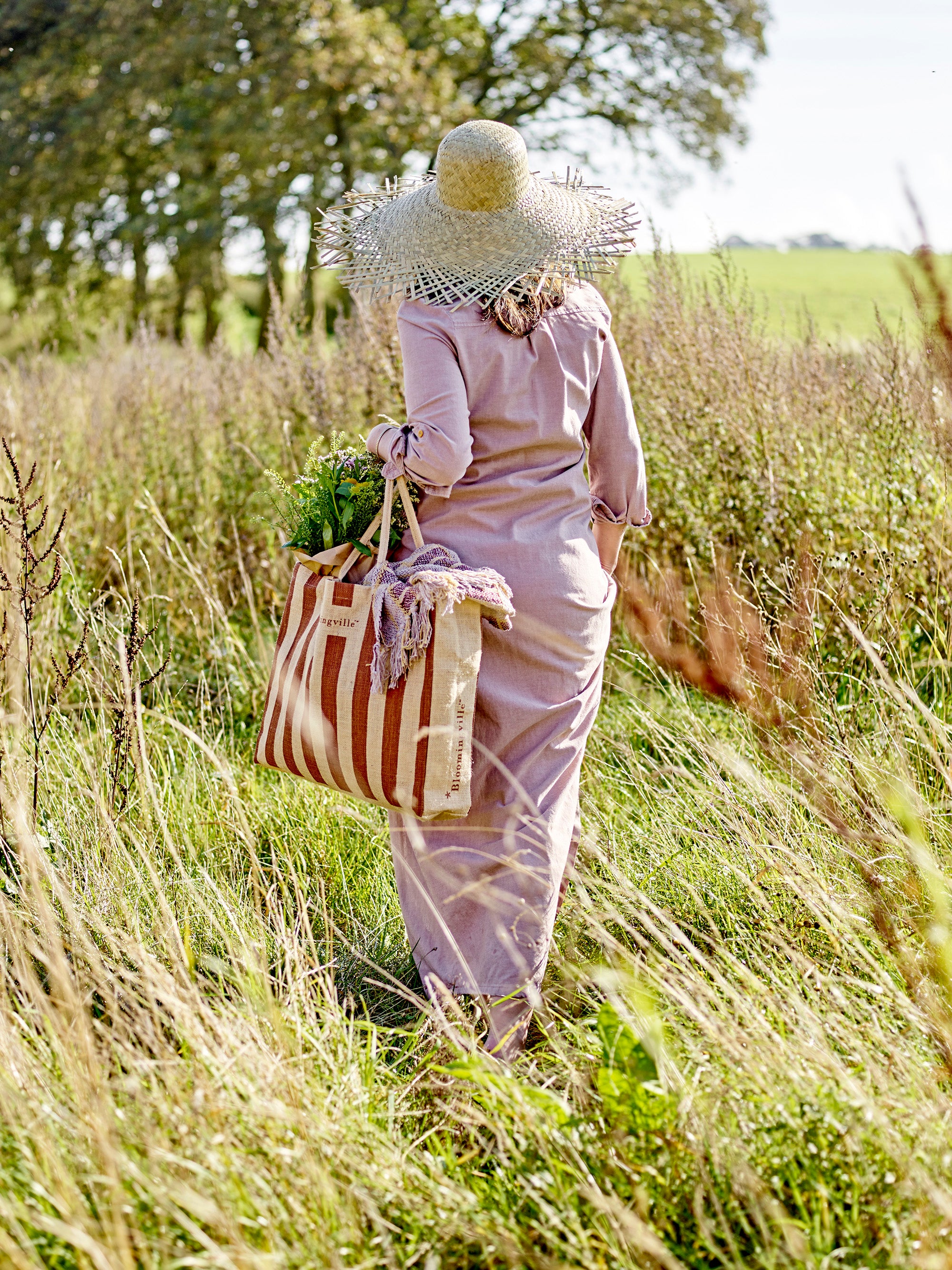 Bloomingville Einkaufstasche Bergamo, Braun, Jute
