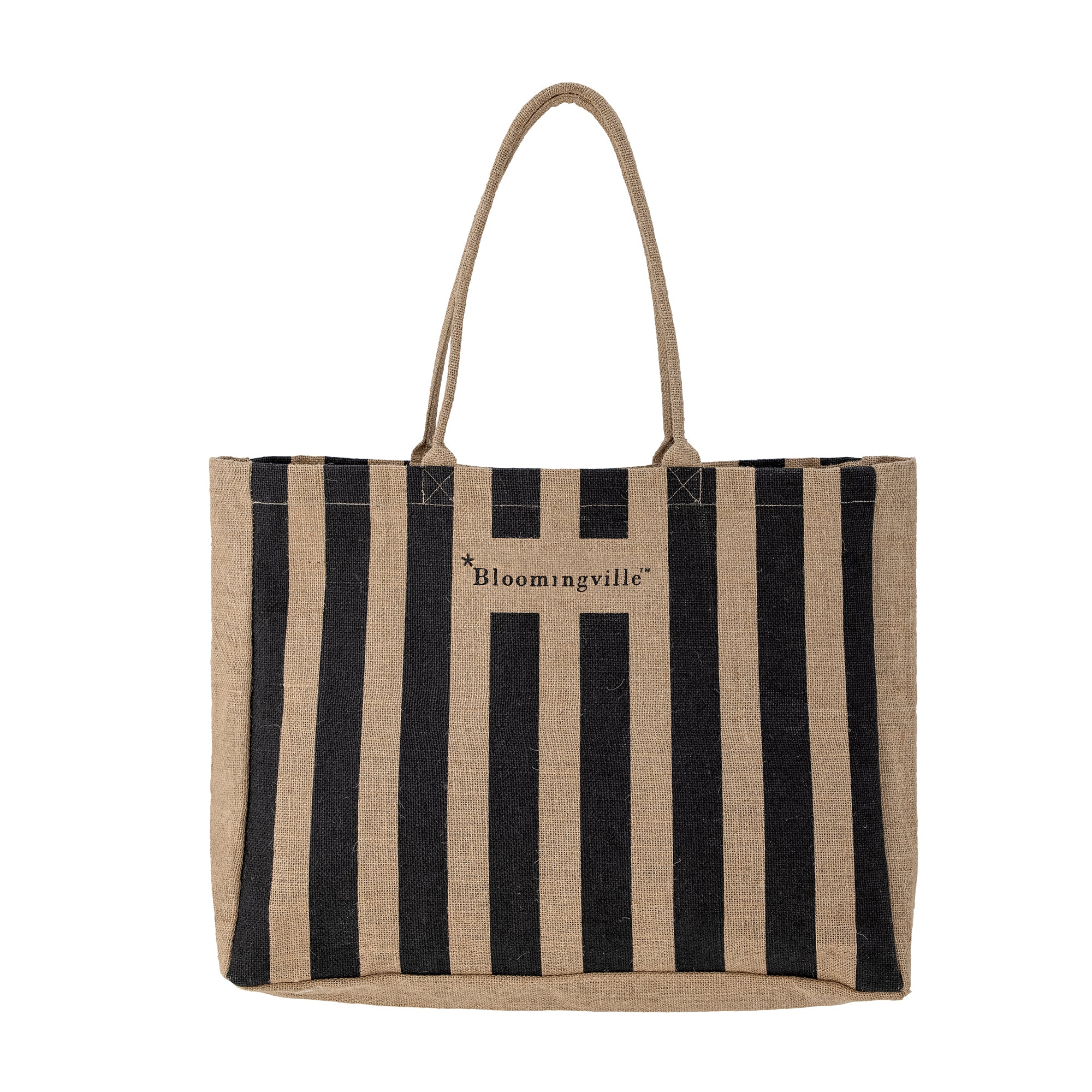 Bloomingville Jutetasche "Bergamo" schwarz/natur