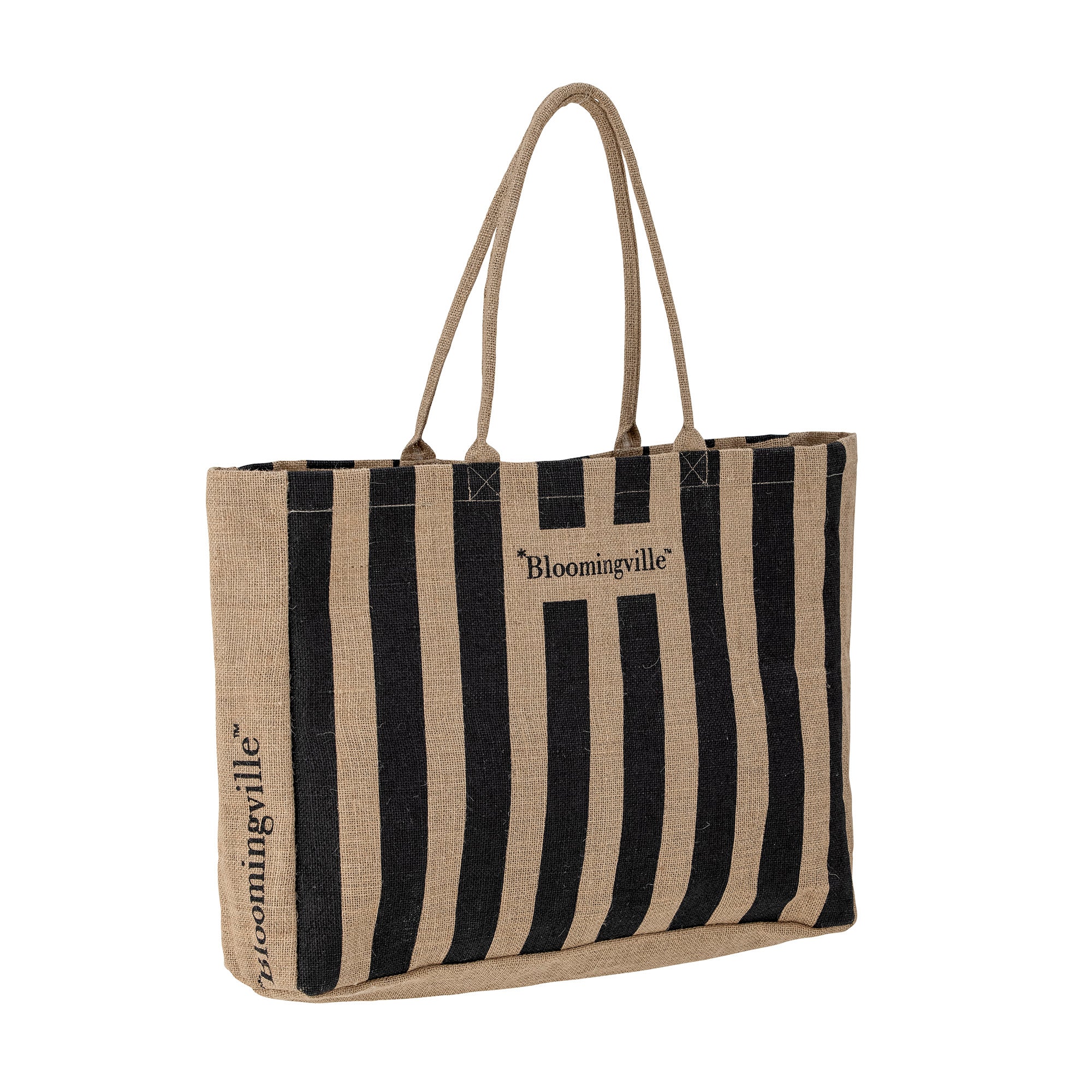 Bloomingville Jutetasche "Bergamo" schwarz/natur