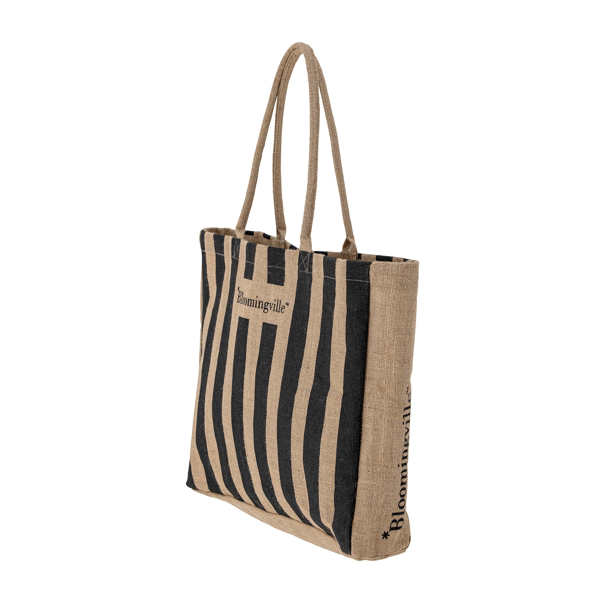 Bloomingville Jutetasche "Bergamo" schwarz/natur