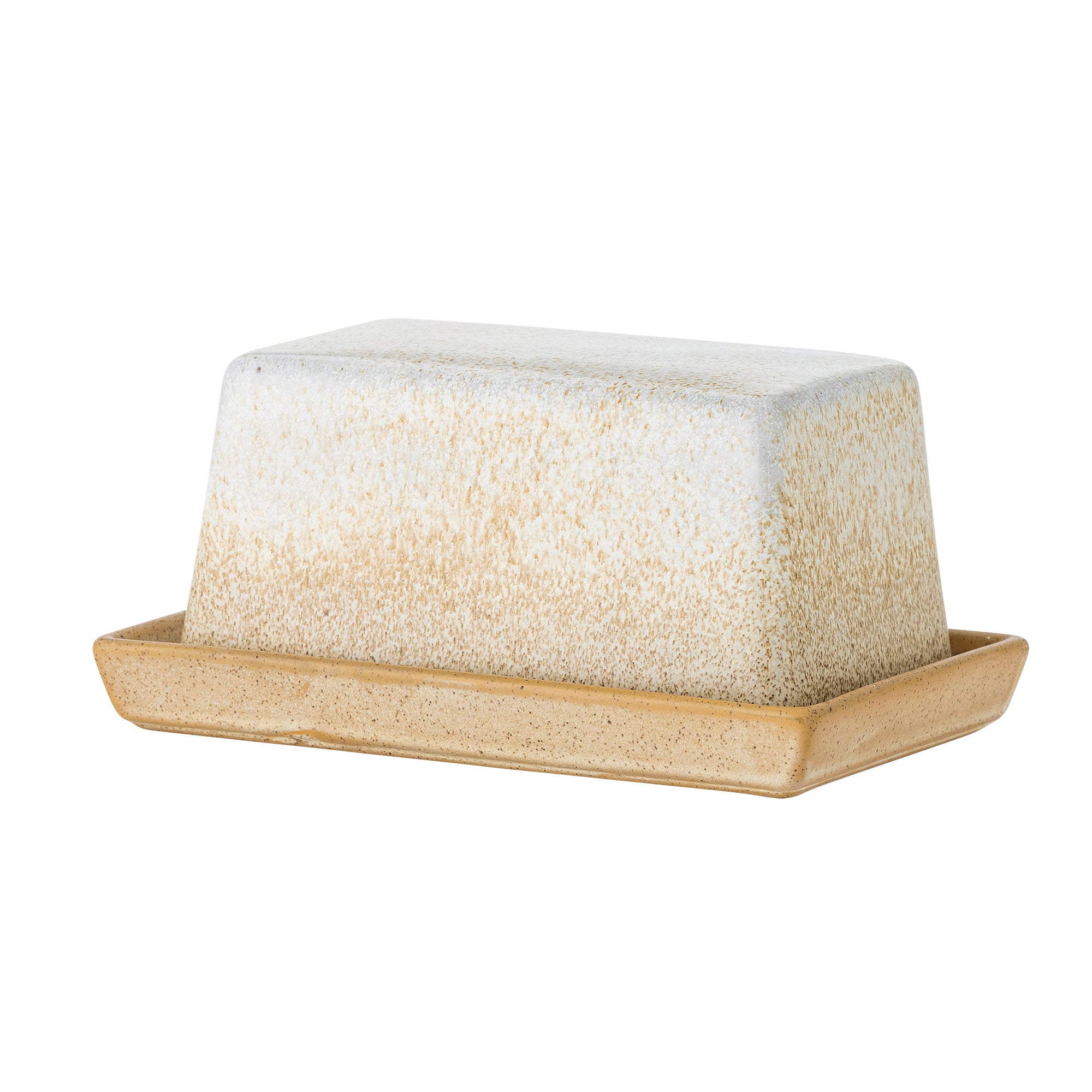Bloomingville Butterdose "Paula", Natur, Steingut