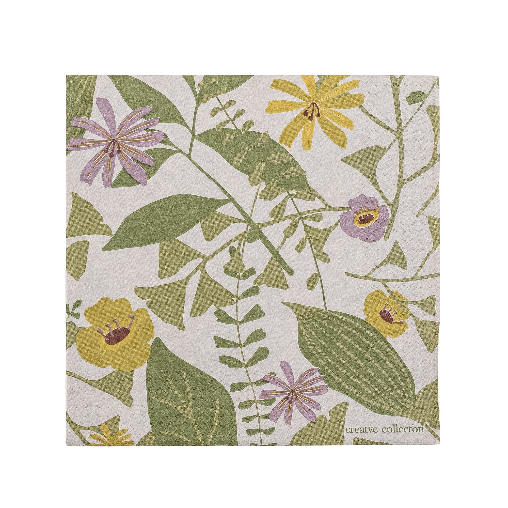Bloomingville Camelie Serviette, Grün, FSC® Mix, Papier L33xW33 cm, Pack of 20