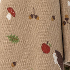 Bloomingville Plaid - Fall - Decke, Braun, aus recycelter Baumwolle, 160x130cm