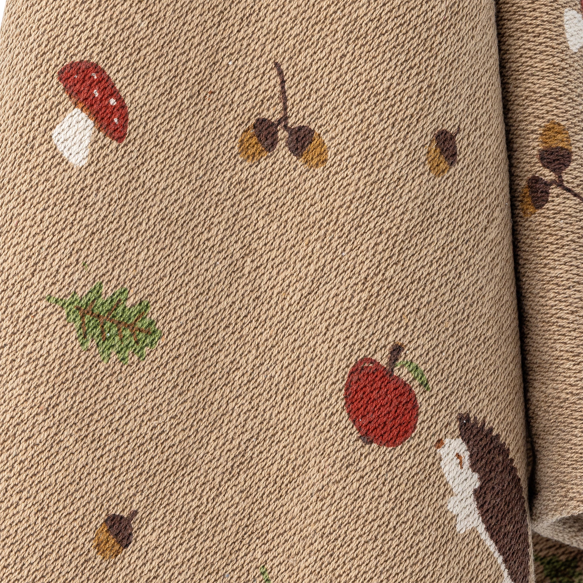 Bloomingville Plaid - Fall - Decke, Braun, aus recycelter Baumwolle, 160x130cm
