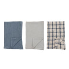Bloomingville Impruneta Küchenhandtuch, Blue, Baumwolle OEKO-TEX®, blau-kariert